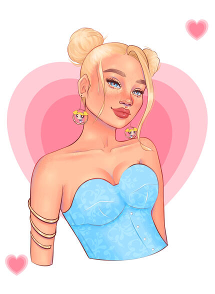 Bubbles Character Illustration