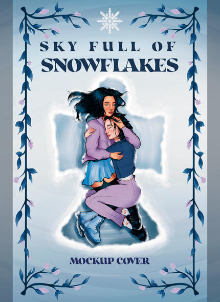 Sky full of Snowflakes MockUp Book Cover